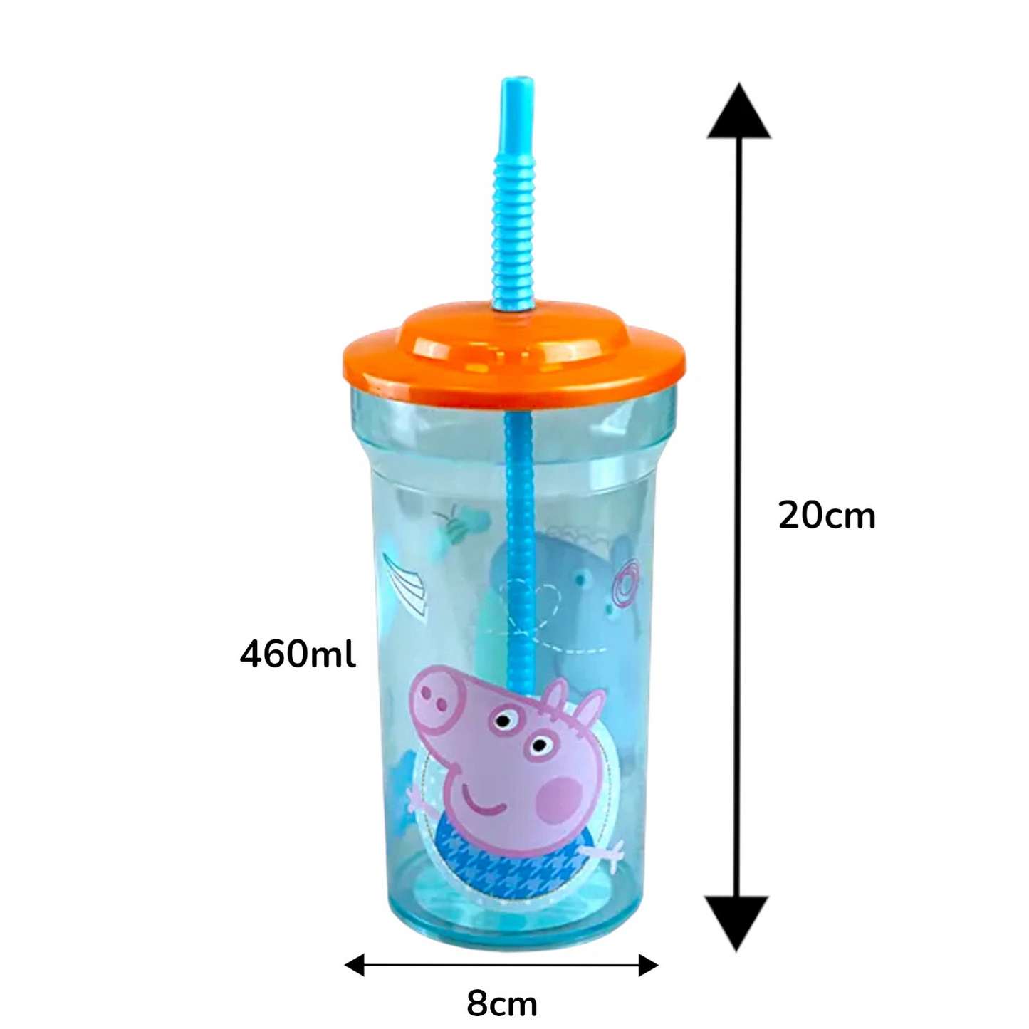 Kids Favourite Kids Character Straw Tumbler 460 ml- Peppa Pig