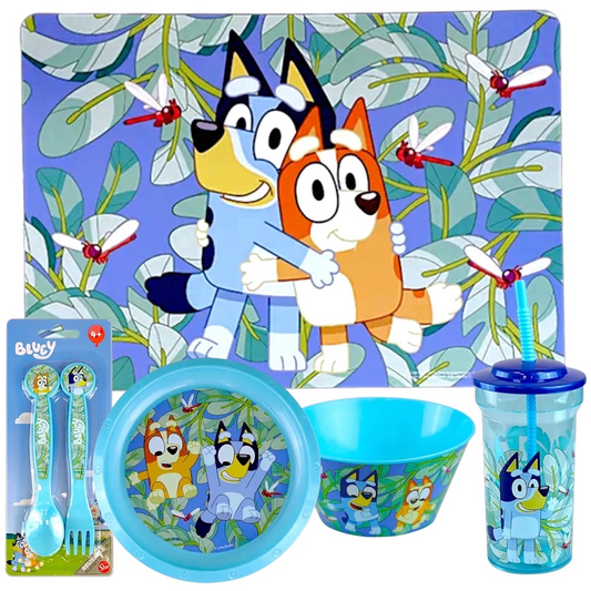 6PC Kids Dinner Tableware Set- Bluey