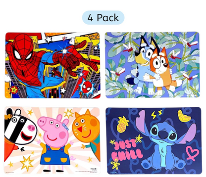 4 Pack Kids Placemats Table Place Mat - Set of 4