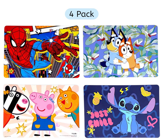 4 Pack Kids Placemats Table Place Mat - Set of 4