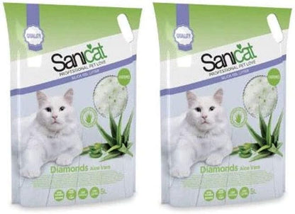 Sanicat Diamonds Silica Gel Cat Litter with Aloe vera Essence (10L)