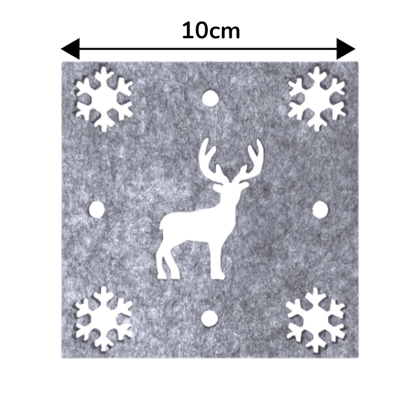 Christmas Placemats & Coasters Set - 8pc - Grey