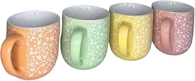 Glossy Colourful Stoneware Hot Drink Mugs