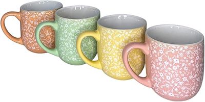 Glossy Colourful Stoneware Hot Drink Mugs