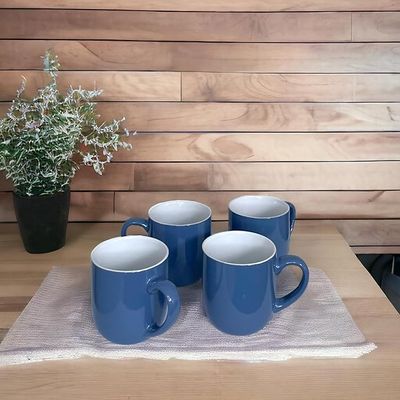 Glossy Navy Stoneware Hot Drink Mugs