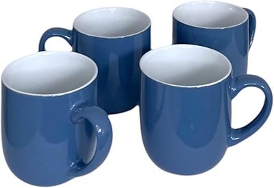 Glossy Navy Stoneware Hot Drink Mugs