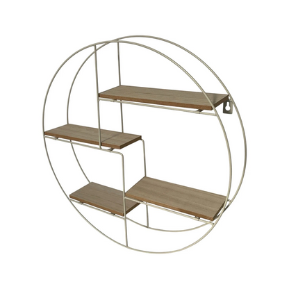 4 Tier Floating wall Shelf - Beige