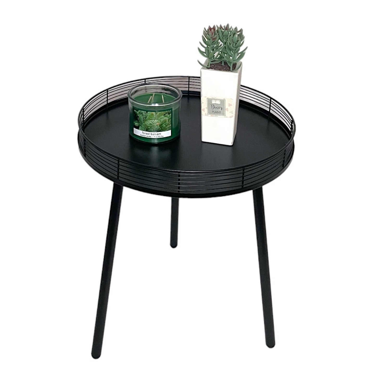 Black Metal Table with Metal Legs Coffee Table Side Table Living Room / Bedroom