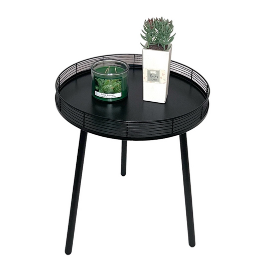 Black Metal Table with Metal Legs Coffee Table Side Table Living Room / Bedroom