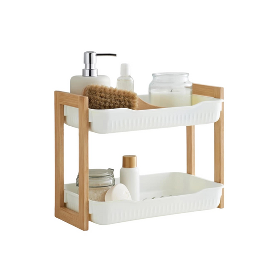 2 Tier Bamboo Shelf
