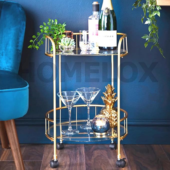 Stylish Gold Drinks Trolley