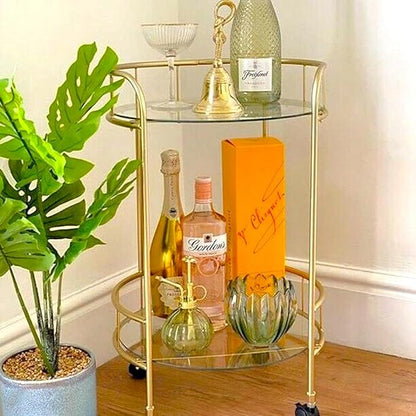 Stylish Gold Drinks Trolley