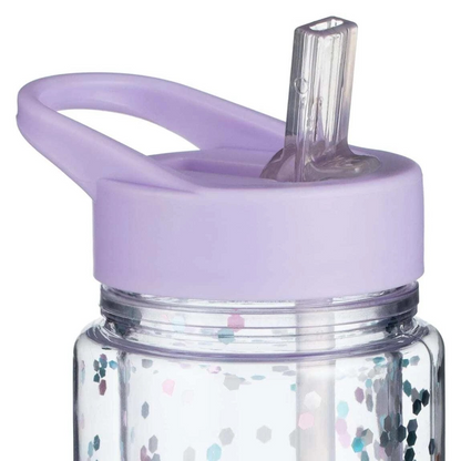 Glitter Filled BPA Free Novelty Water Bottle- 260ml - Purple