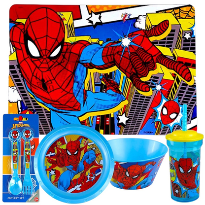 6PC Kids Dinner Tableware Set- Spidrman