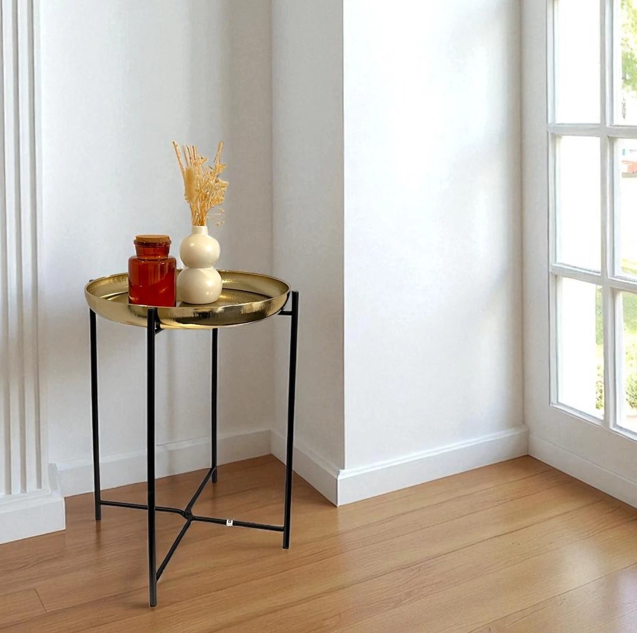 Gold Tray Metal Coffee Table  Gold Table