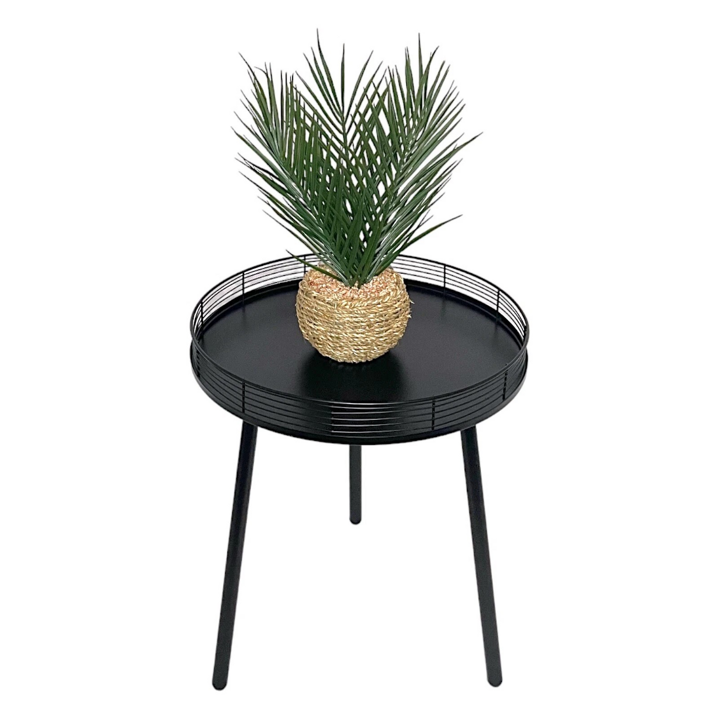 Black Metal Table with Metal Legs Coffee Table Side Table Living Room / Bedroom