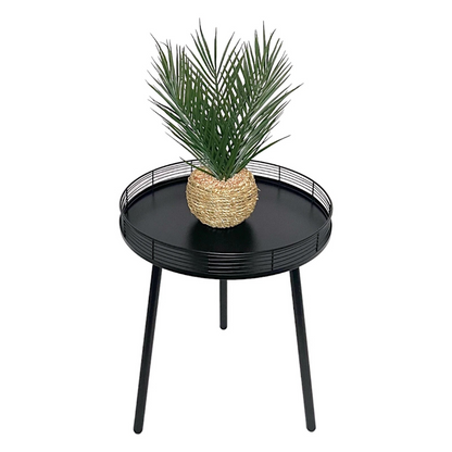 Black Metal Table with Metal Legs Coffee Table Side Table Living Room / Bedroom