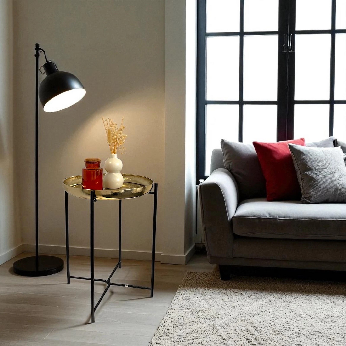 Gold Tray Metal Coffee Table  Gold Table