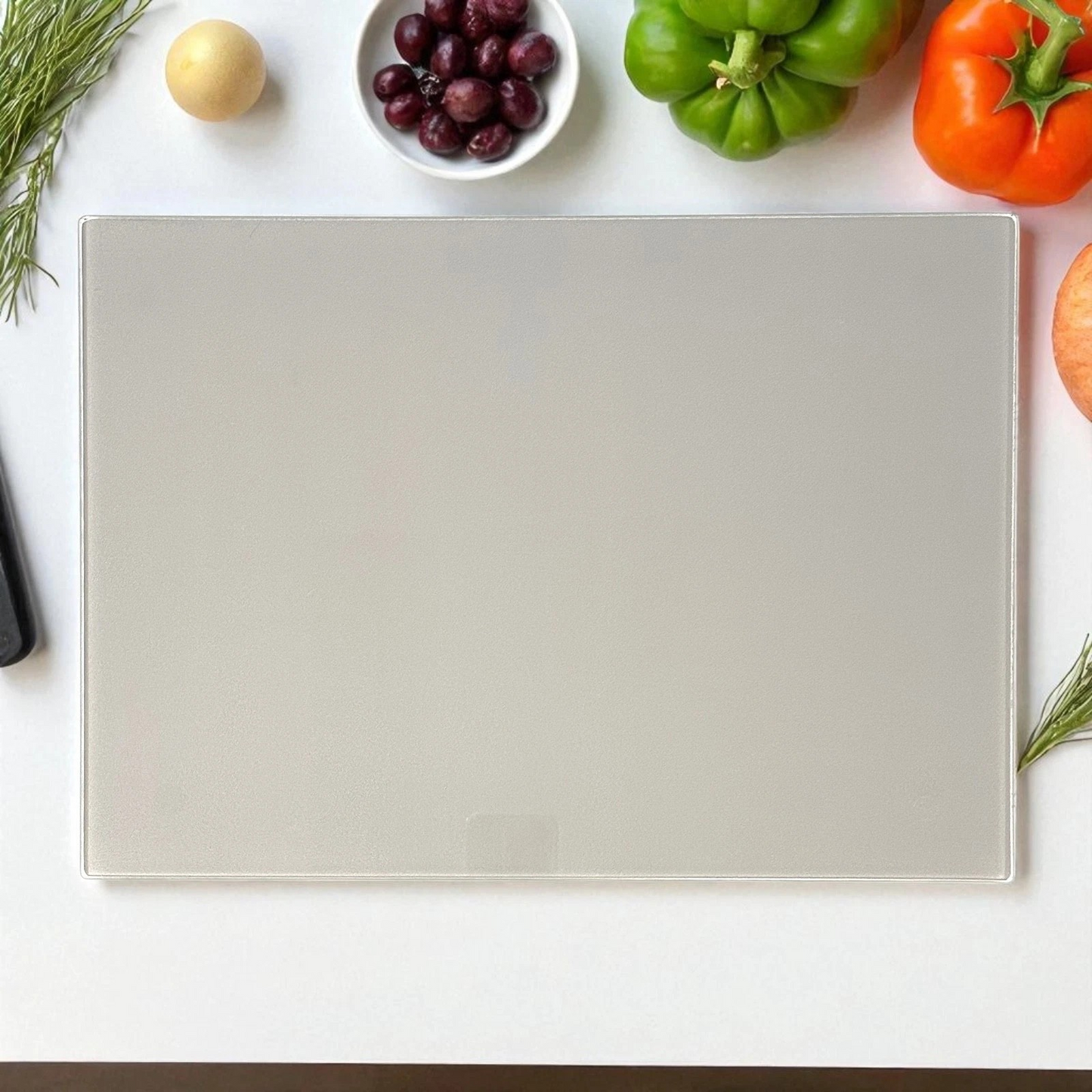 Set of 4 Glass Chopping Board - 4 Assorted Colours
