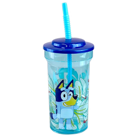 Kids Favourite Character Straw Tumbler 460 ml- Bluey
