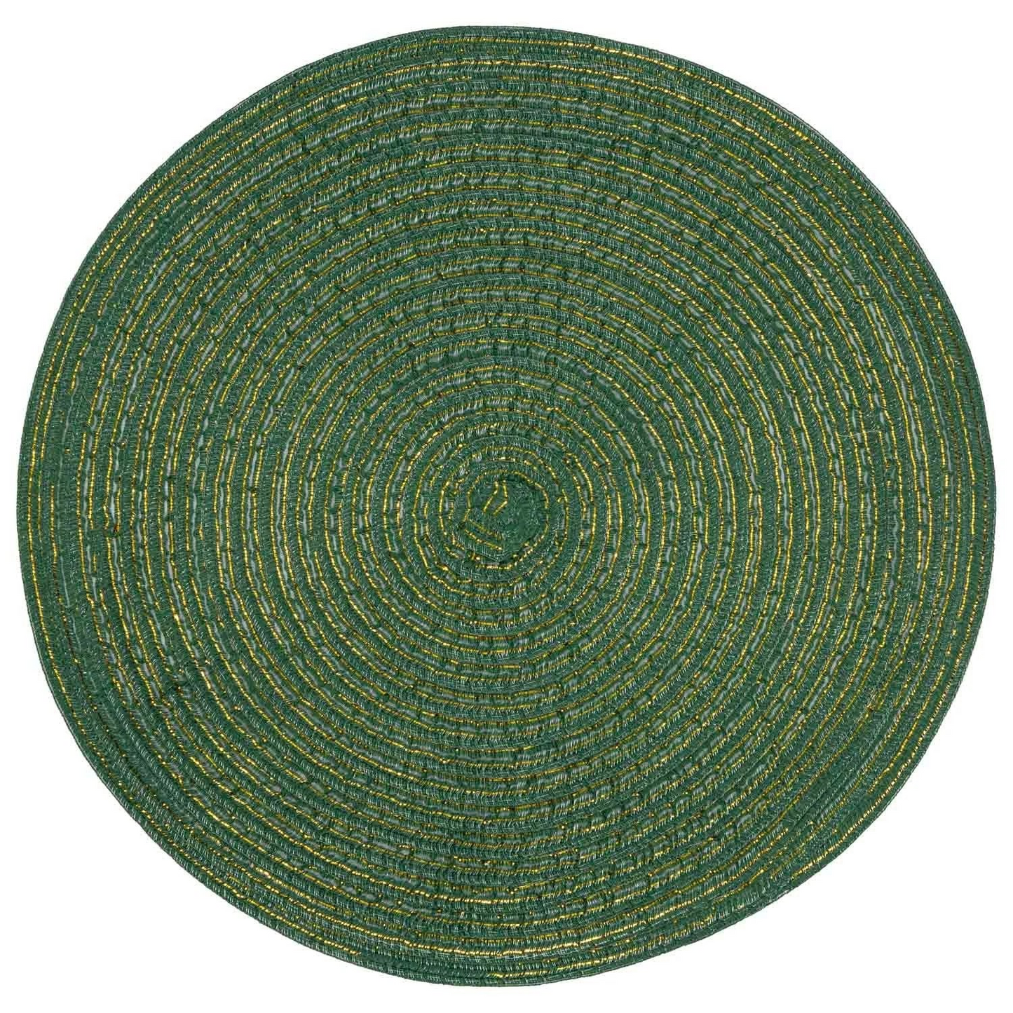 Green Round Glitter Placemats Set Of 4