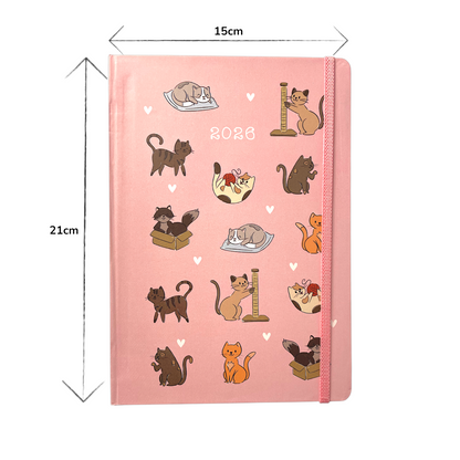 2026 A5 Weekly Diary & Planner – Cats Design