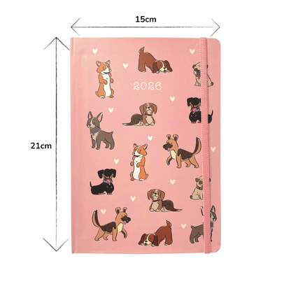 2026 A5 Weekly Diary & Planner – Dogs Design