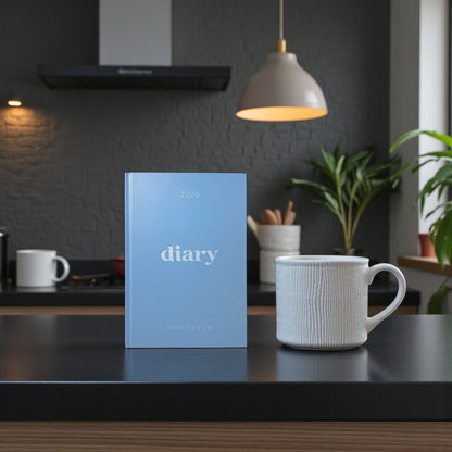 2026 A5 week to view diary planners - Full Year Planner - Blue