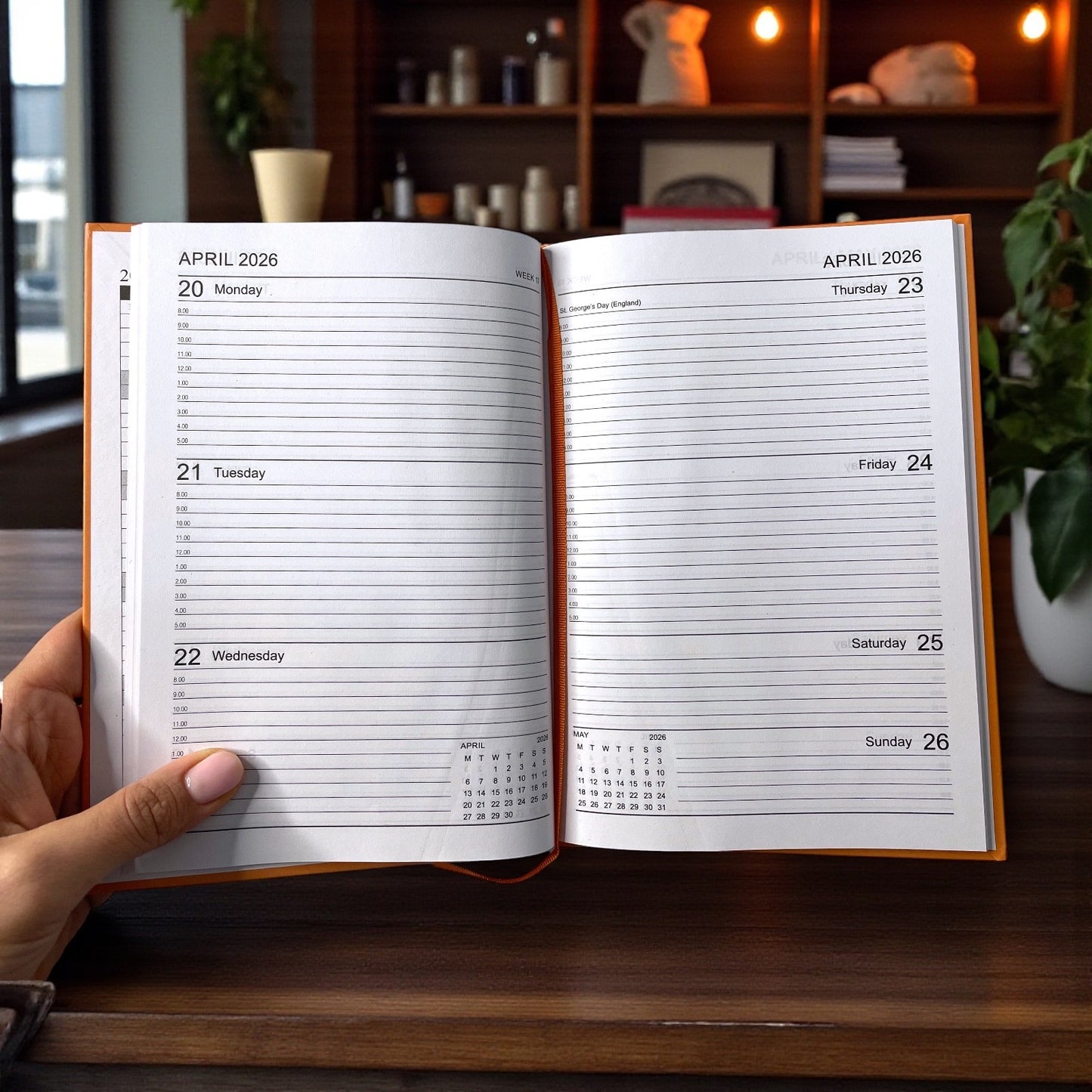 2026 A5 week to view diary planners - Full Year Planner - Blue