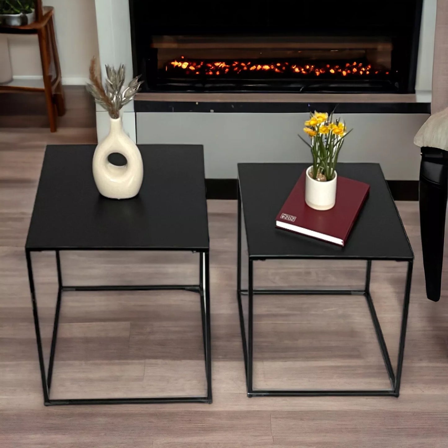 Black Metal Table Set of 2