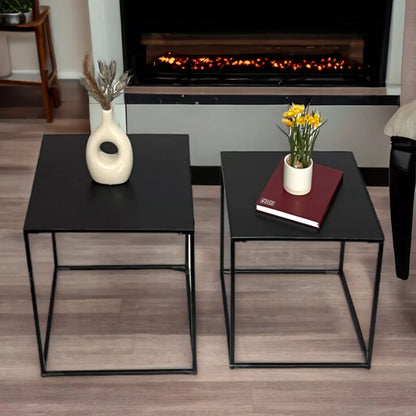 Black Metal Table Set of 2