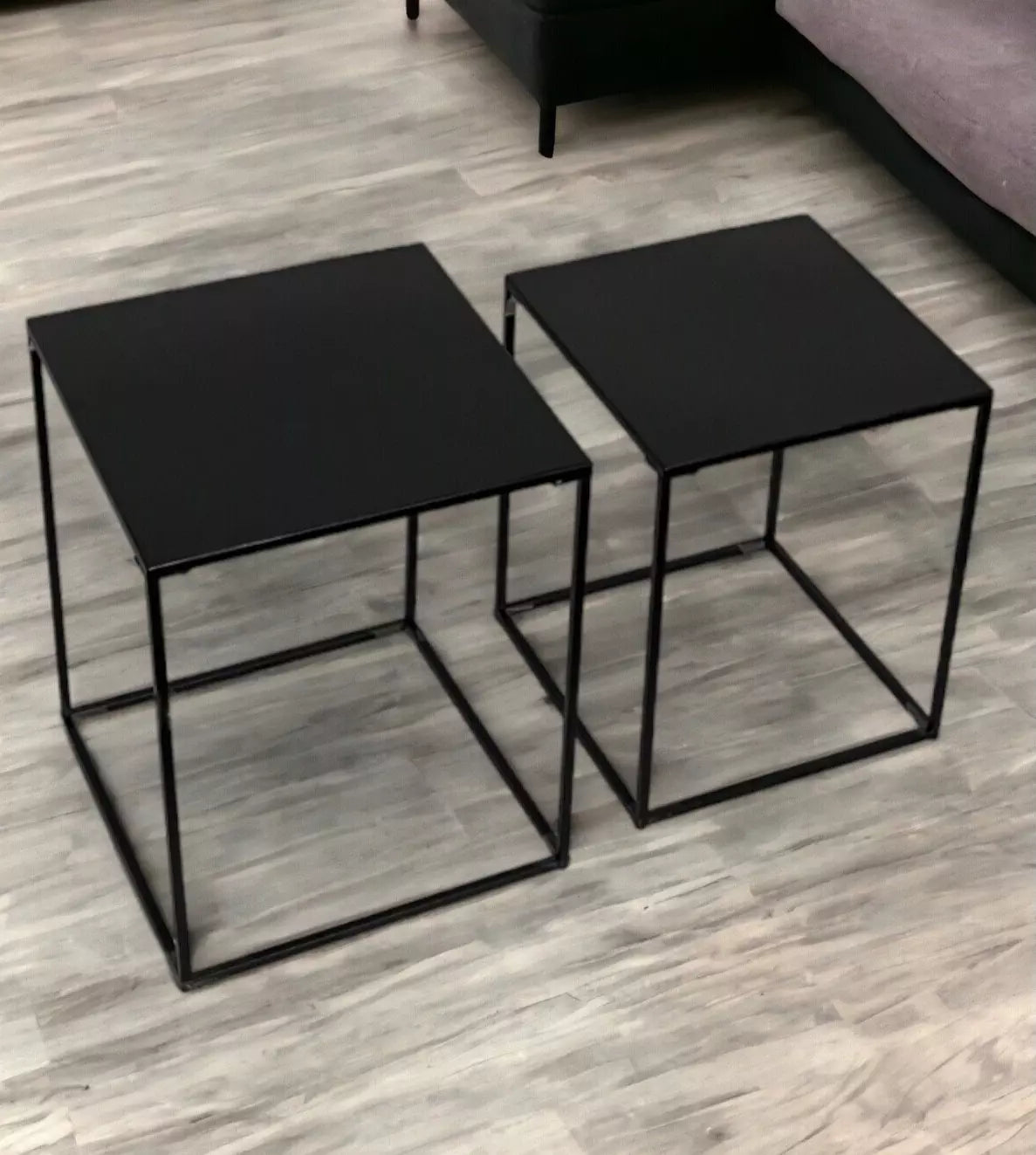 Black Metal Table Set of 2