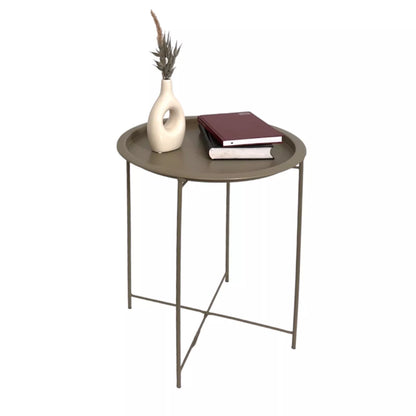 Metal Side/Coffee Tray Table With Removable Top