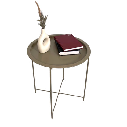Metal Side/Coffee Tray Table With Removable Top