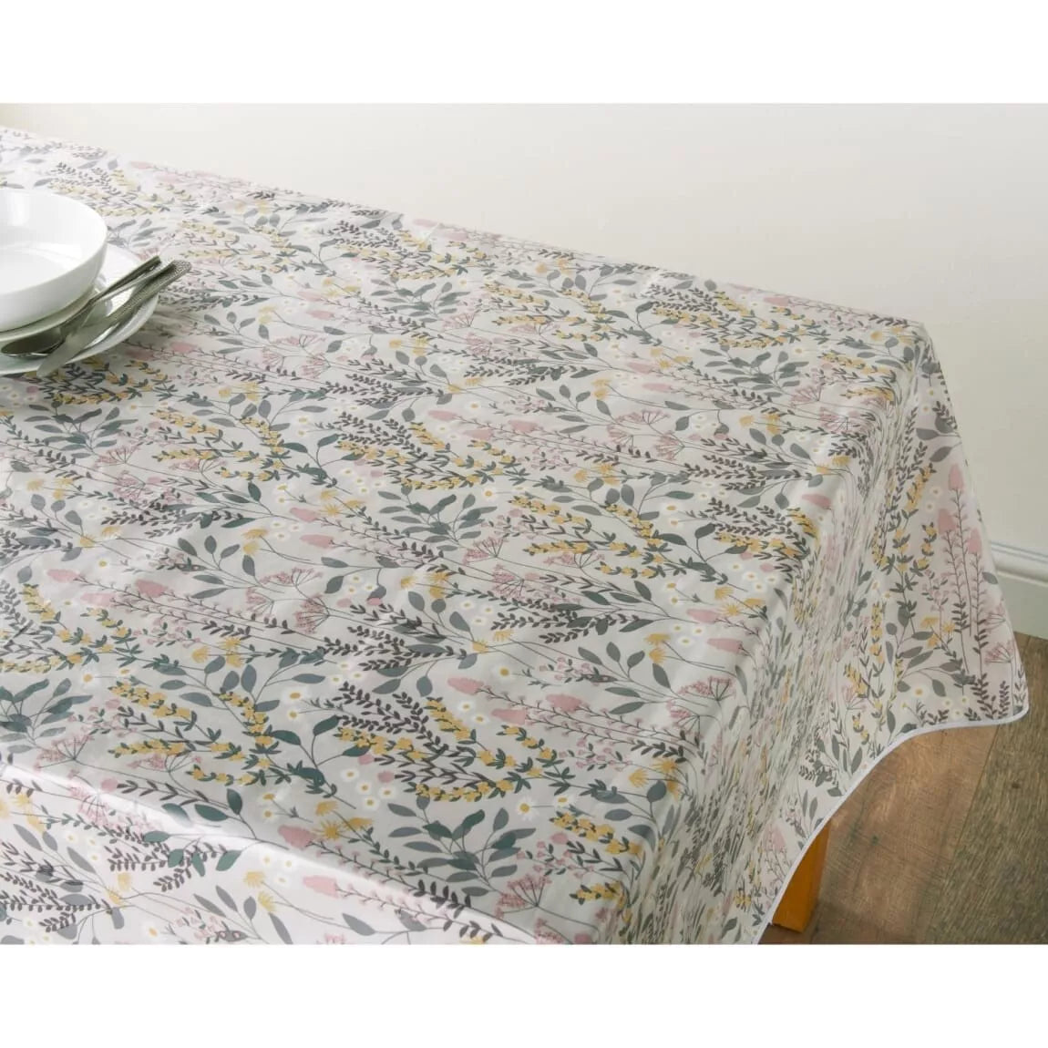 Floral Tablecloth Wipe Clean Dining Table PVC