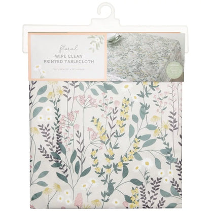 Floral Tablecloth Wipe Clean Dining Table PVC