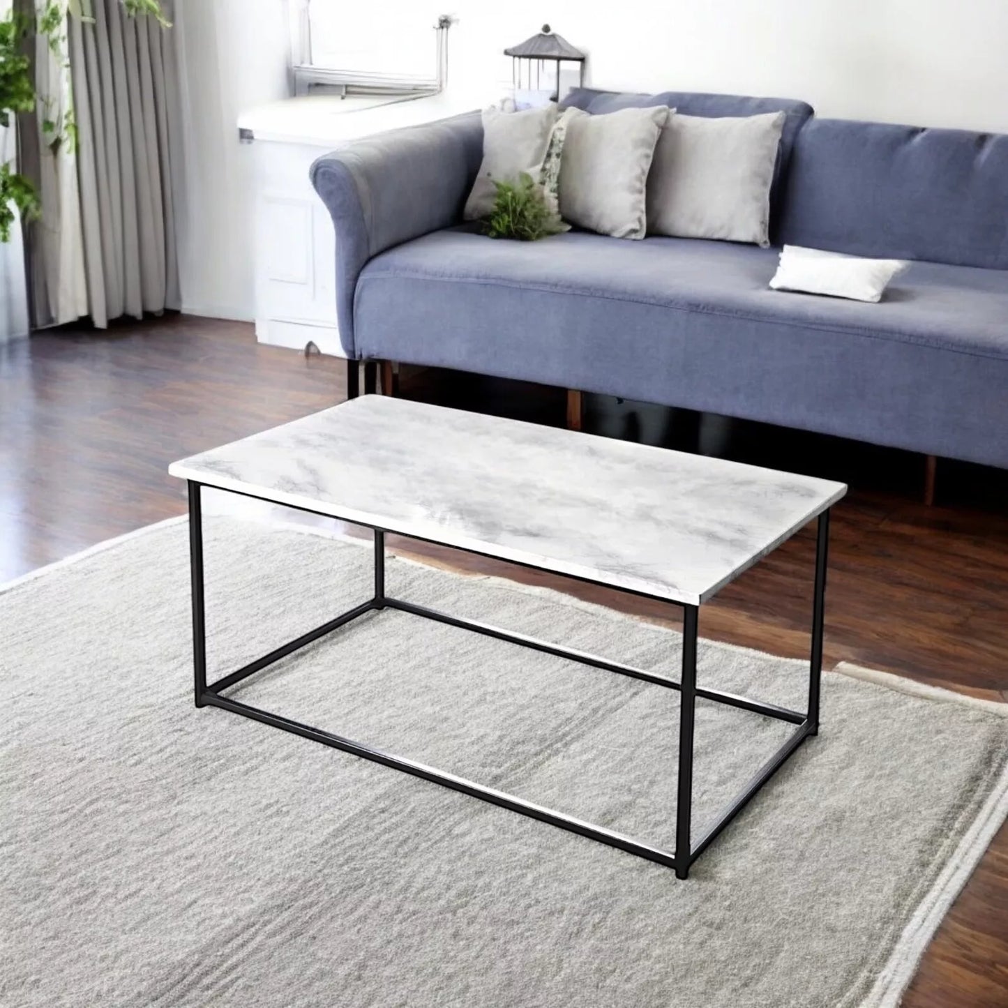 Marble Effect Side Table