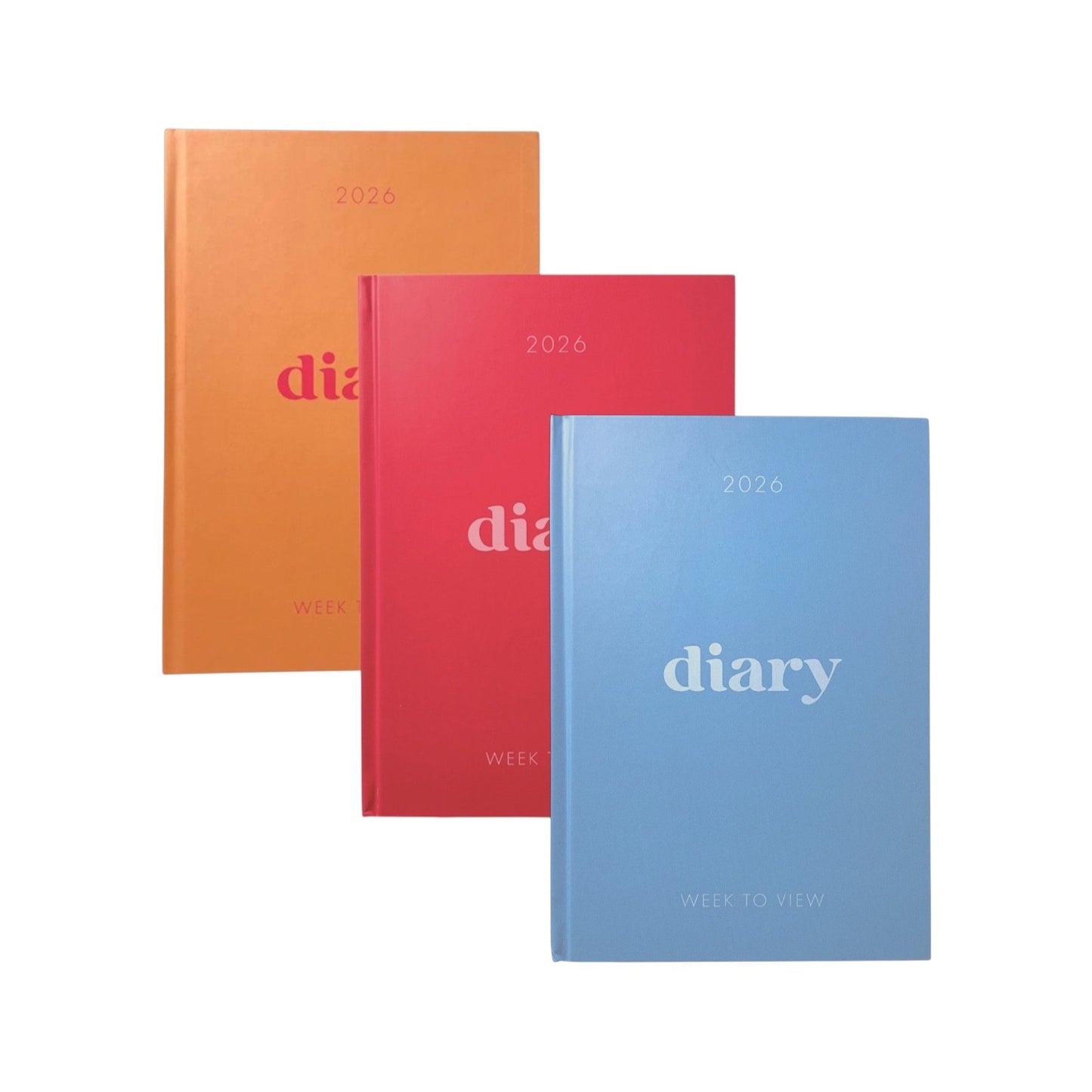 2026 A5 week to view diary planners - Full Year Planner - Pink