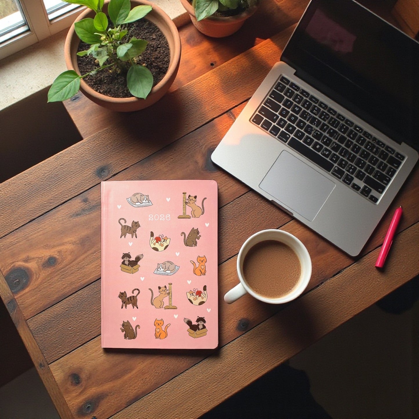 2026 A5 Weekly Diary & Planner – Cats Design