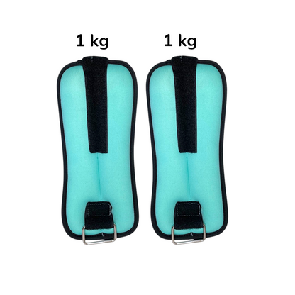 Set of 2 Wrist/Ankle Weights 1KG Training - Mint