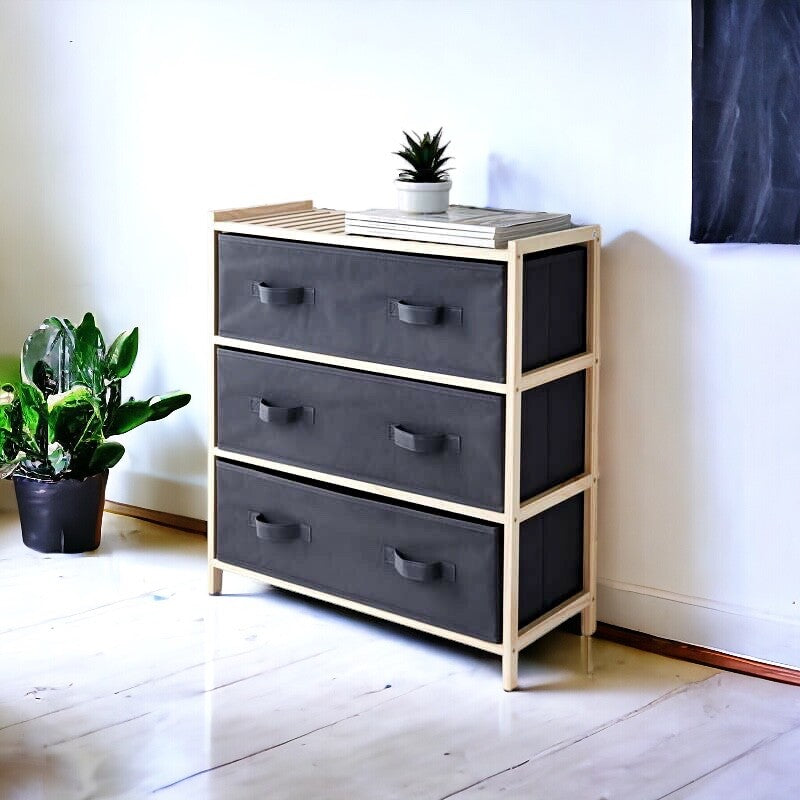 Addis 3 Drawer Canvas Unit Elegant Storage Space