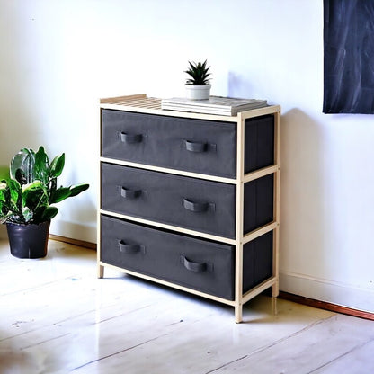 Addis 3 Drawer Canvas Unit Elegant Storage Space
