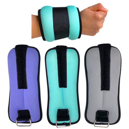 Set of 2 Wrist/Ankle Weights 1KG Training - Mint