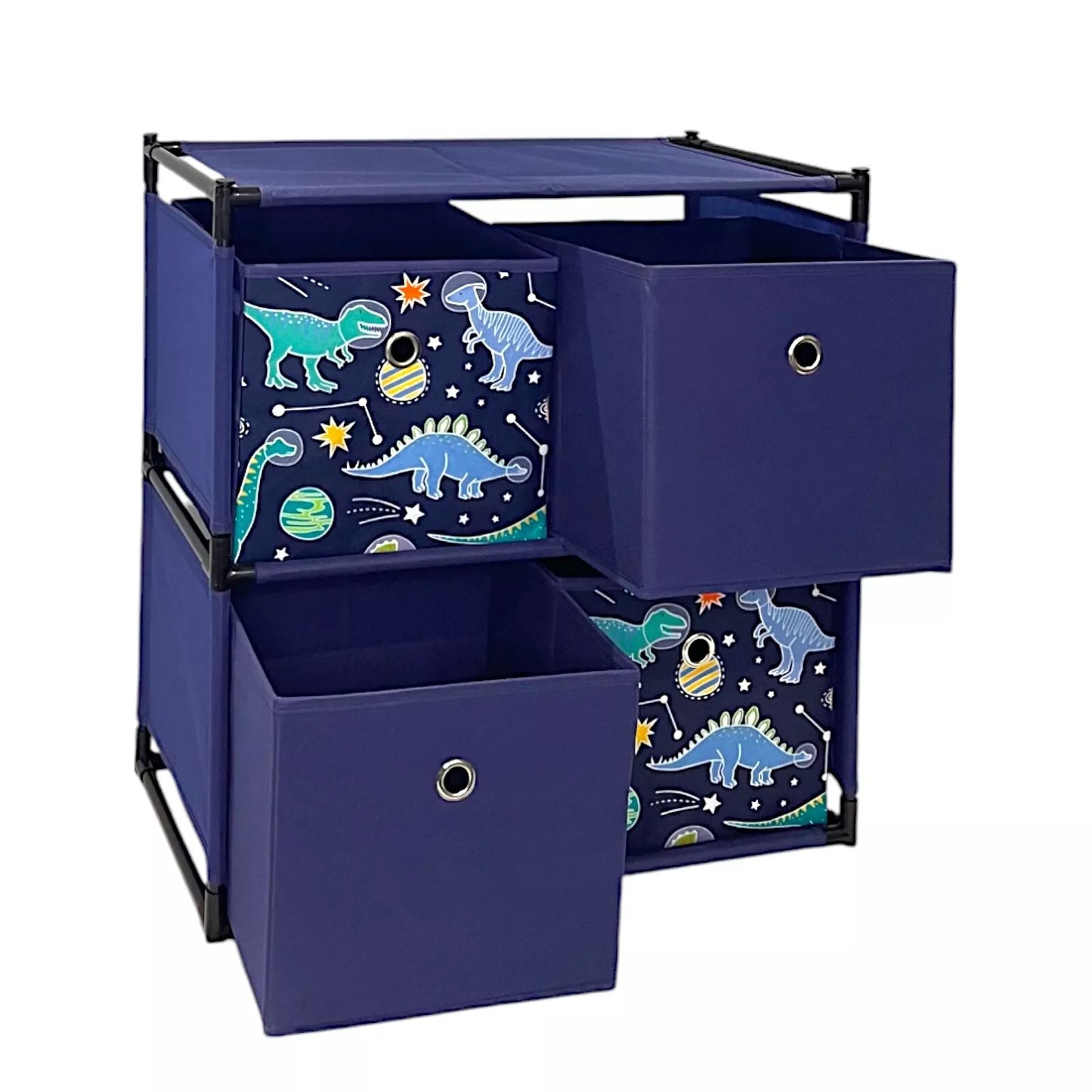 Kids Storage Unit 4 Cube Drawer Storage - Dinosaur