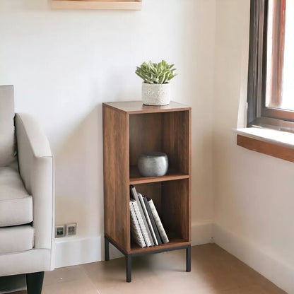 2  Rustic Oak Cube Shelving Unit