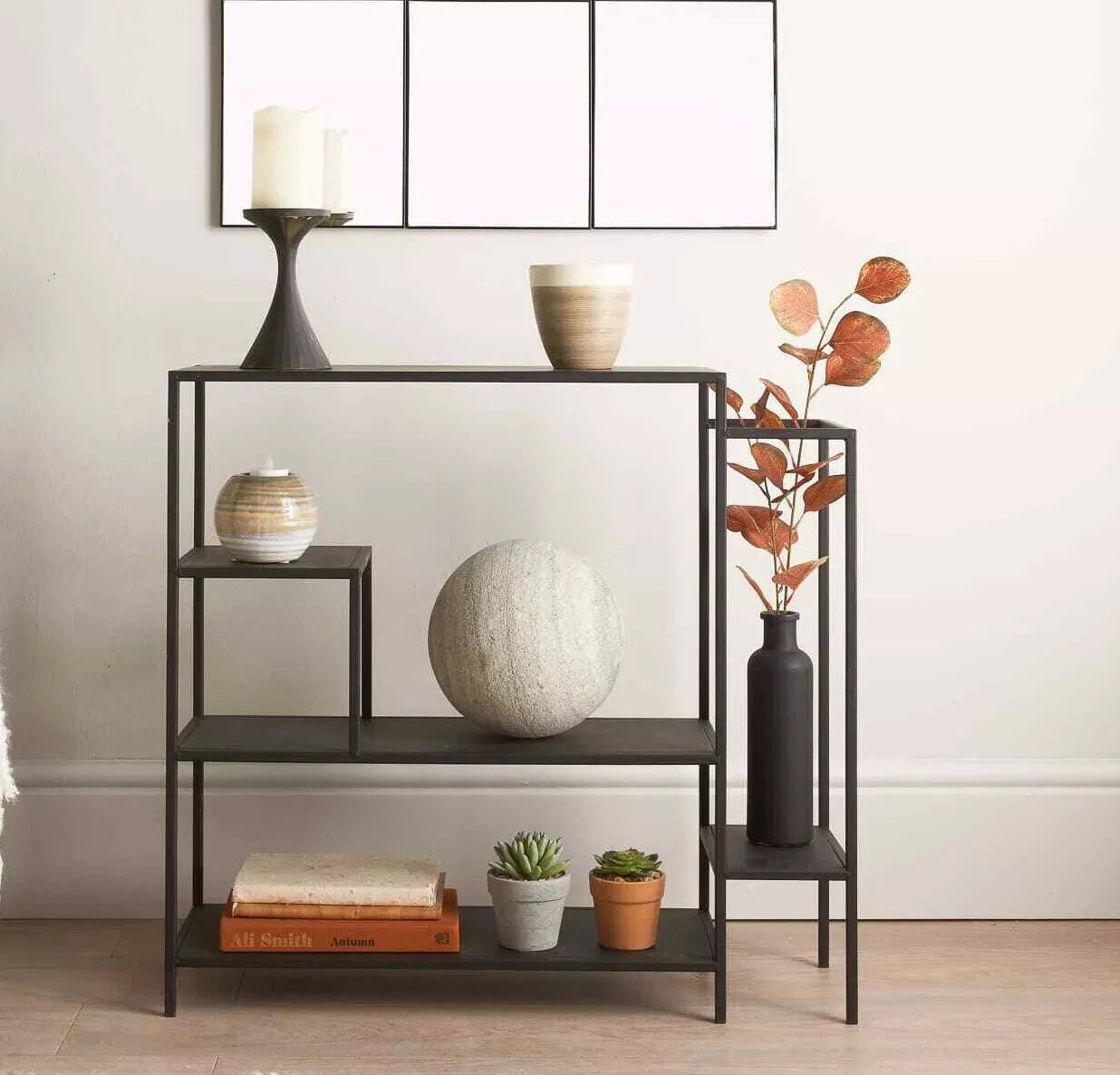 Display Shelf Table Decorative Book Storage