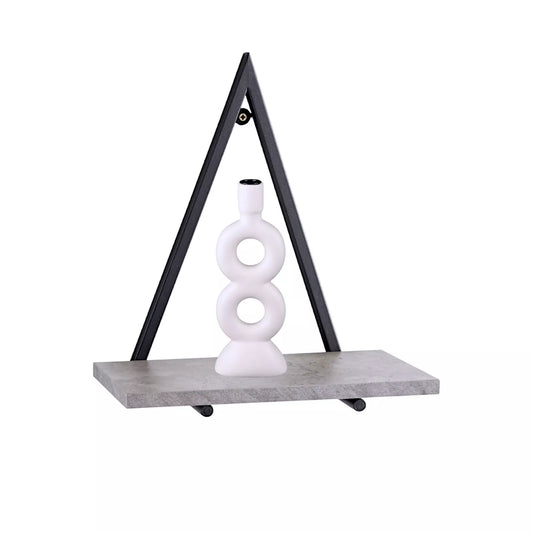 Triangle Shelf Black Metal Floating Wall Home Décor