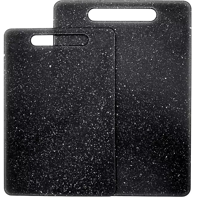 Pack Of 2 Black Chopping Board