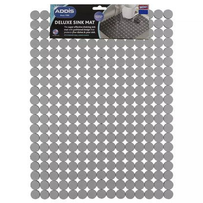 Addis Circle Grey Anti Slip Kitchen Sink scratch Protector Drainer Sink Mat protector