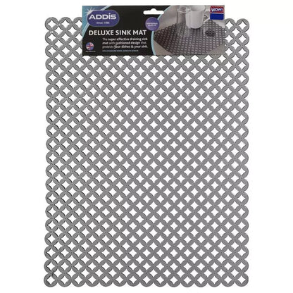 Addis Grey Lattice Anti Slip Kitchen Sink scratch Protector Drainer Sink Mat protector